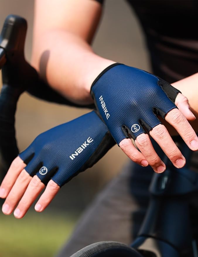 Guantes de ciclismo INBIKE sin dedos, absorbentes de impacto miniatura 8