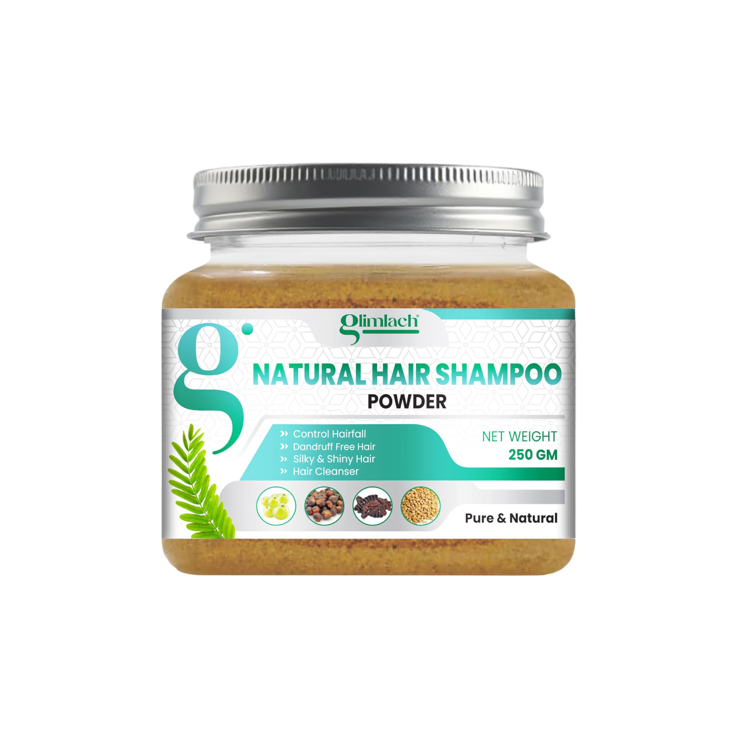 GLIMLACH Hair Shampoo With Herbal Amla Reetha Shikakai And Methi Dana Powder For Men & Women | Pure & Natural | 250 Grams (Pack of 1)-picture-24