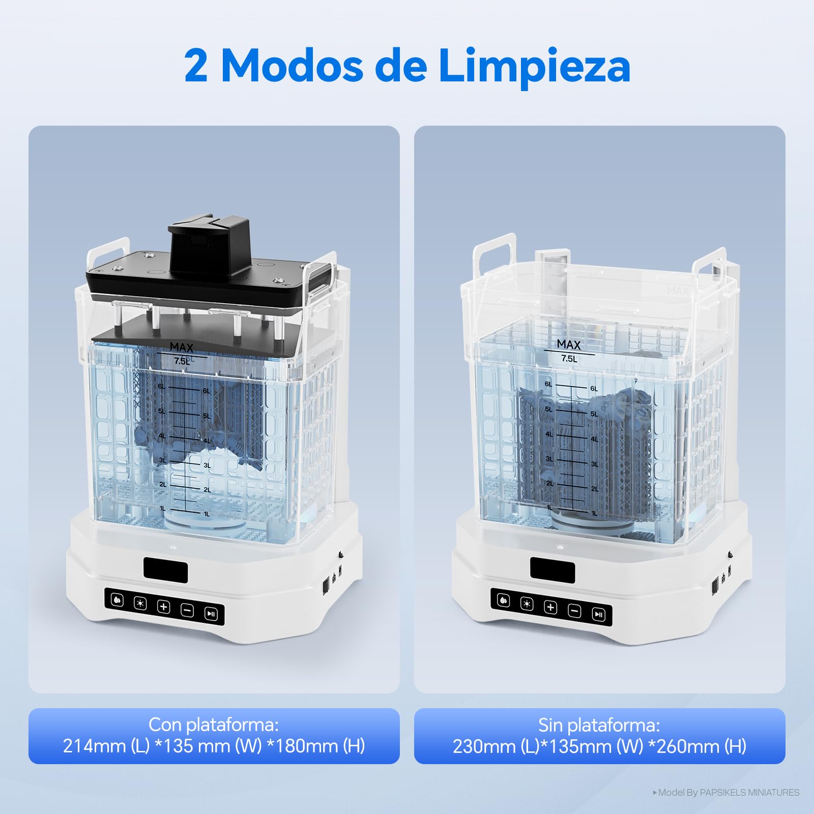 ELEGOO Mercury Plus V3.0, Estación de Lavado y Curado 2 en 1 | 7.5 L de capacidad, 24 luces UV 405 nm, giro 360°, compatible con Mars y Saturn