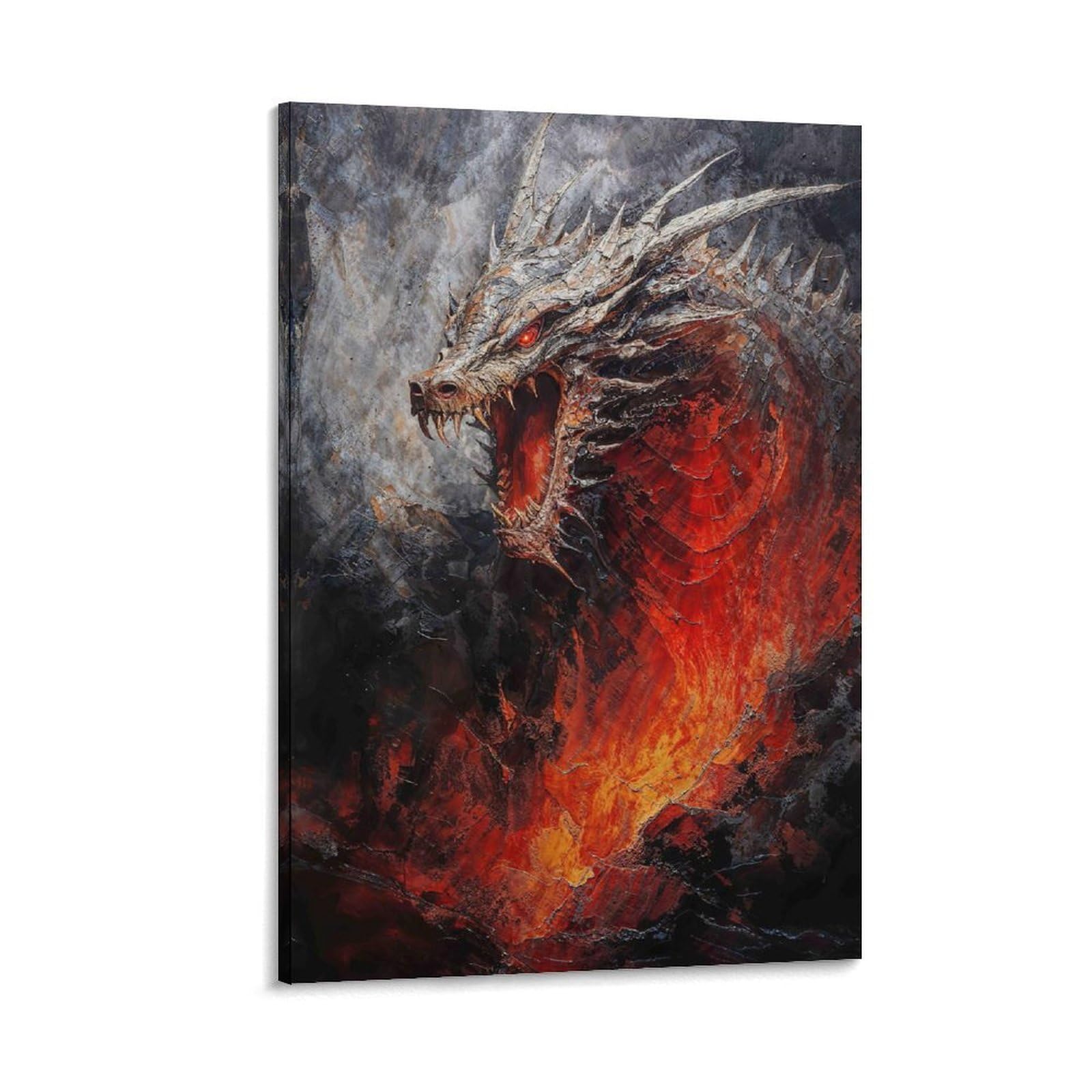 DHBANEIOK Dragon Art Painting Poster Artwork Giclee Canvas Prints Modern Canvas Wall Art Picture Wall Hanging for Bedroom Living Room Decor 20x30inch(50x75cm)
