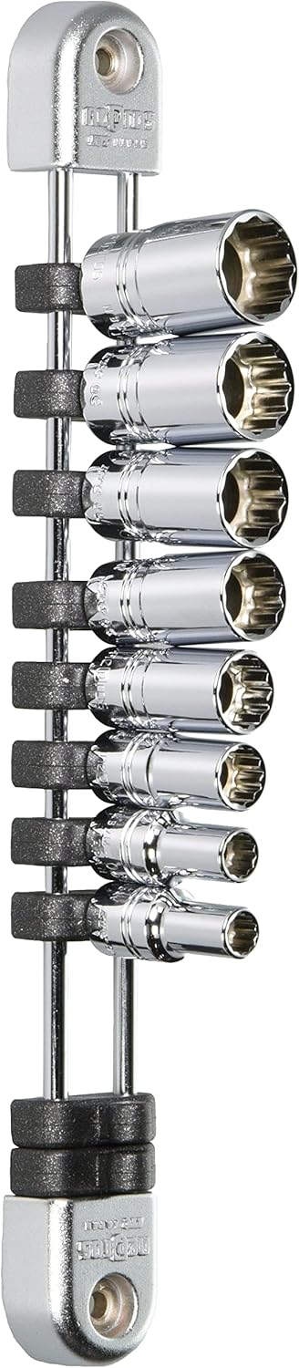Kyoto Tool (KTC) NTB2M08WA Nepros 6.3SQ Semi-Deep Socket Set, Set of 8, Hexagonal Shape