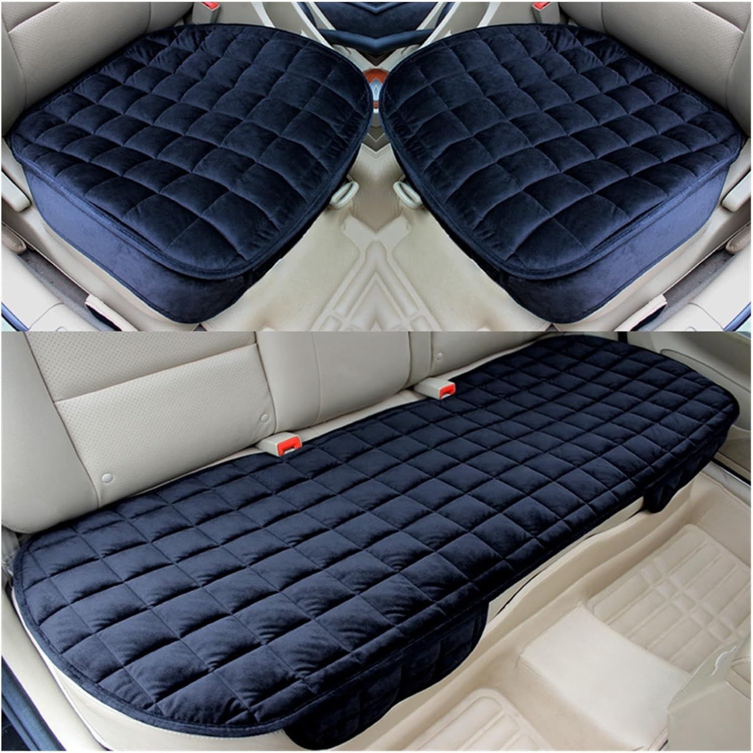 F Car Seat Cushion Non-Slip Plush Seat Cushion Y (Color : B)