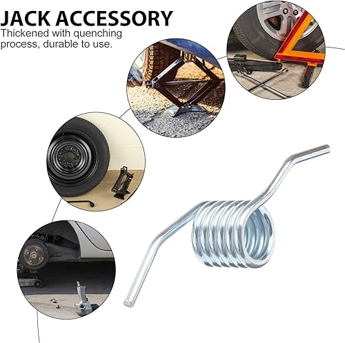 Miniatura 7 de DECHOUS 3 piezas de mango de metal extensión primavera accesorios plata gato accesorio 3 toneladas piso gato torsión mango de retorno primavera