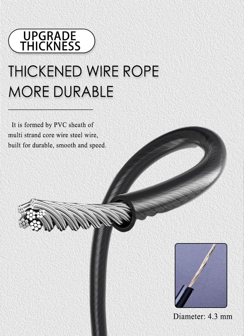 Adjustable Jump Rope for Fitness – Tangle-Free Speed Rope with Comfortable Foam Handles Detachable Metal Bar for Cardio, Weight Loss, Training & Home Workouts - Image 7