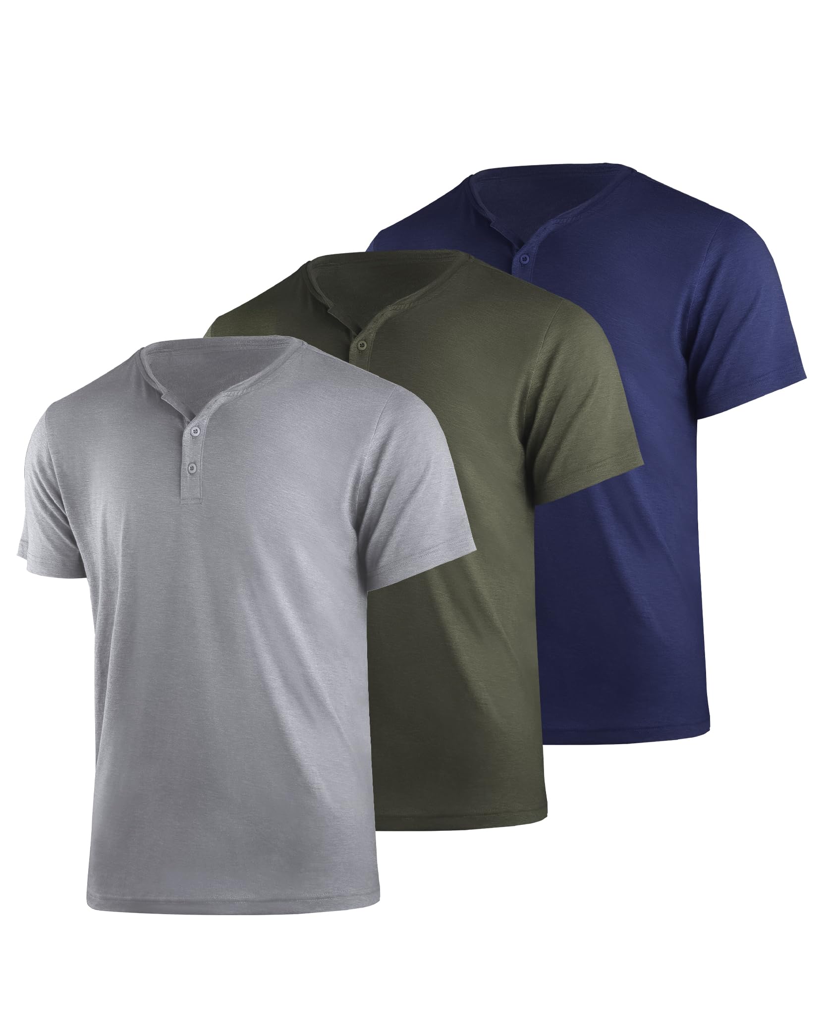 Liloak Henley Shirts Pack Herren Langarm/Kurzarm,T Shirt Multipack Sommer/Winter Männer Für Golf Arbeit