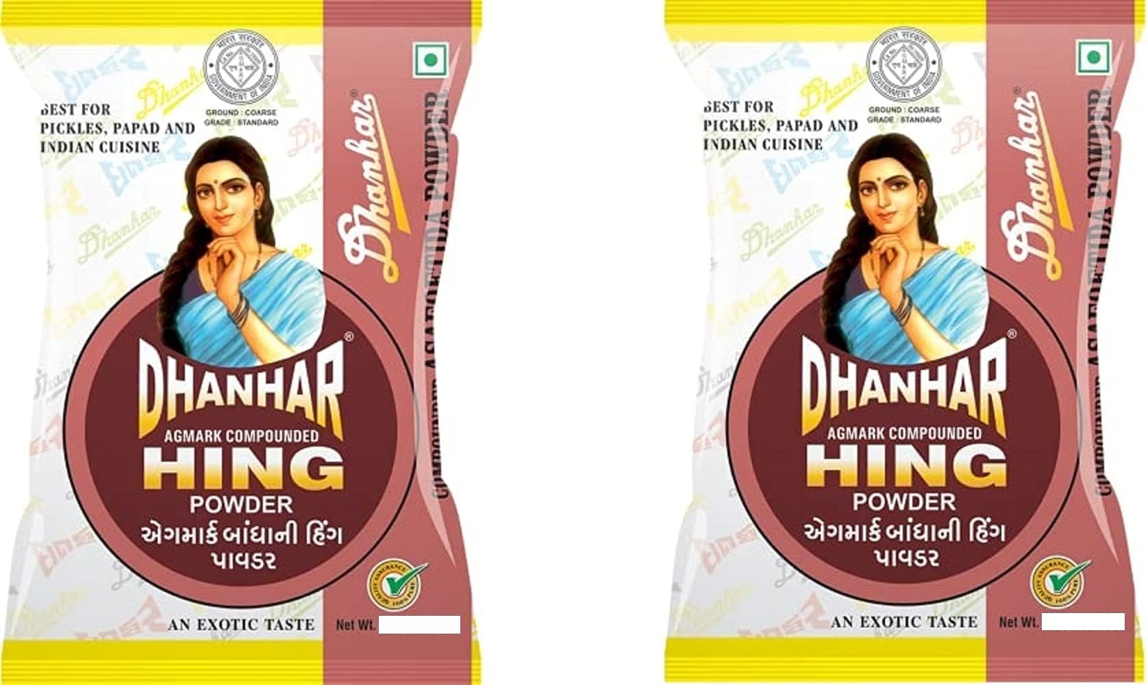 Dhanhar Agmark Compounded Hing (Asafoetida) Powder | Best for Pickles, Papad and Indian Cuisine | Aromatic Hing Powder | No Artificial Flavour & Colour Added, 200 Grams (100G x 2 Pack)