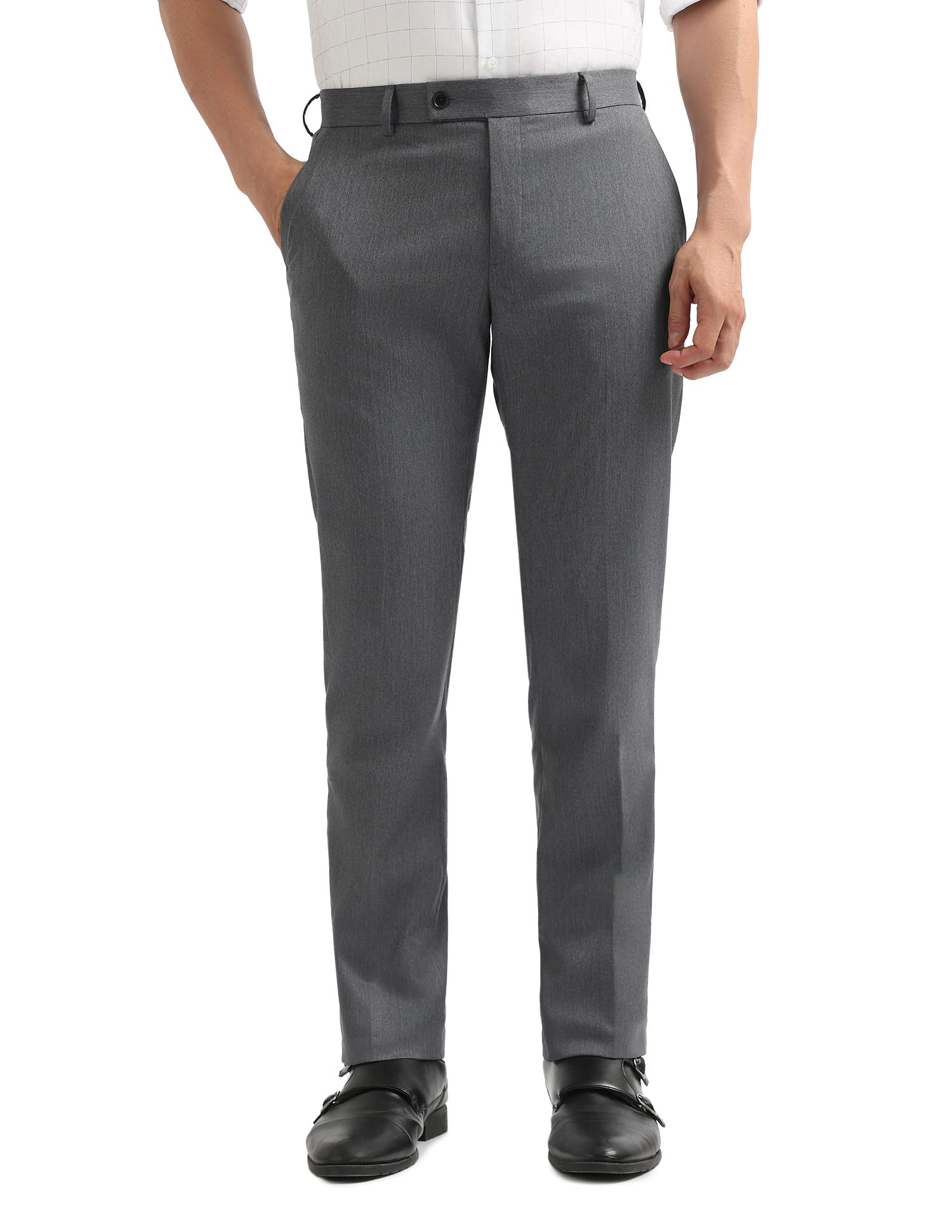 arrow Mens Charcoal-Grey Pants-picture-57