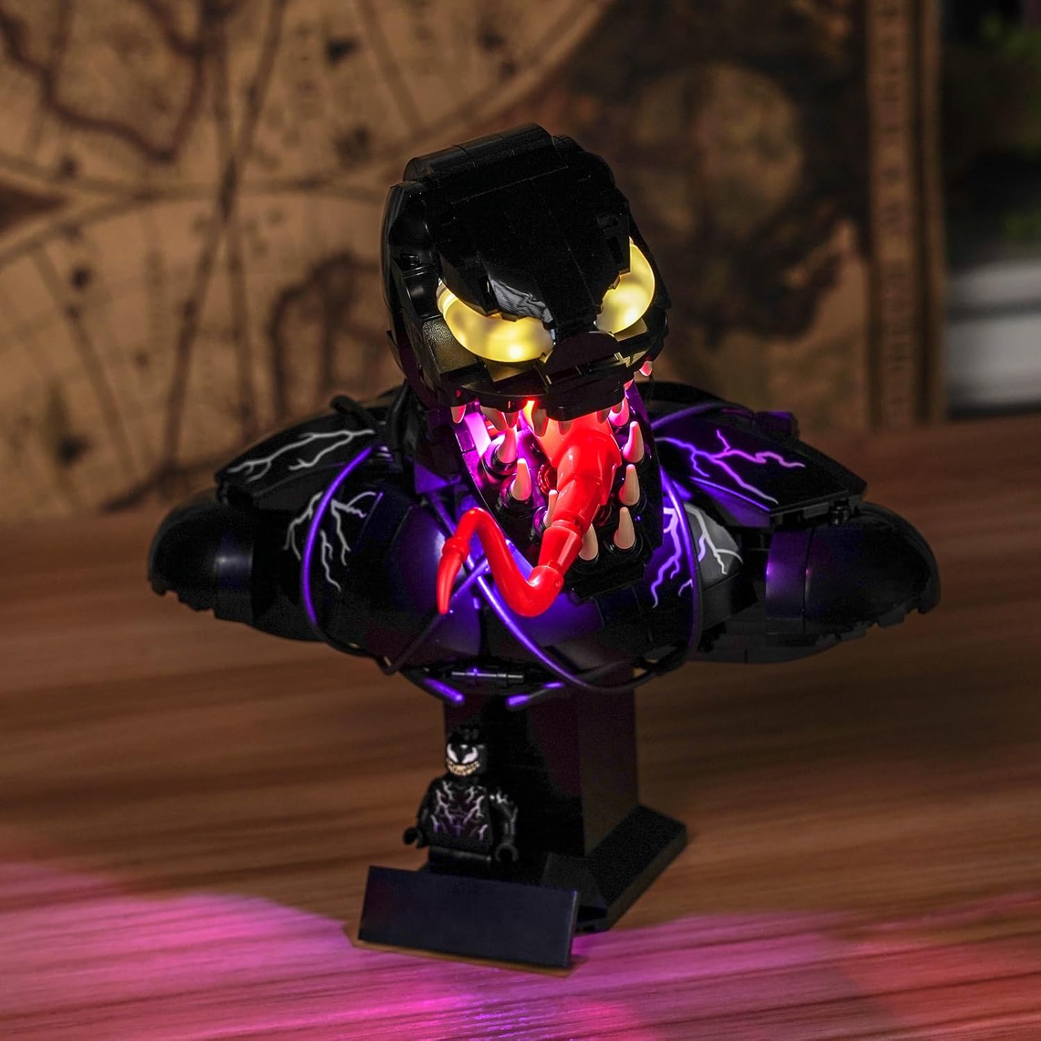 LED Lighting Compatible with LEGO Venom Bust 76356 - JUST Lights,Light Kit Compatible with LEGO 76356,NOT Included The Model