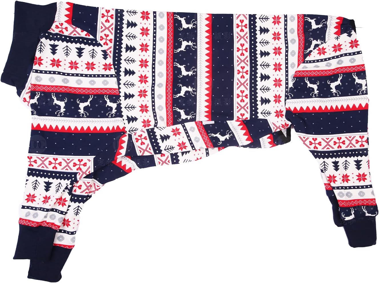 Dog Recovery Suit After Surgery Female Male, Medium Large Dog Neuter Shirt Cone Alternatives Prevent Licking Surgical Onesies (Christmas Blue, XL)