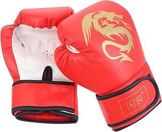 KOMBIUDA 1 Par De Luvas De Boxe Luvas De Kickboxing Luvas De Saco Pesado Luvas De Treinamento De Boxe Luvas De Muay Thai Luvas Vermelhas Luvas De Boxe Luvas De Boxe Para Crianças Luvas