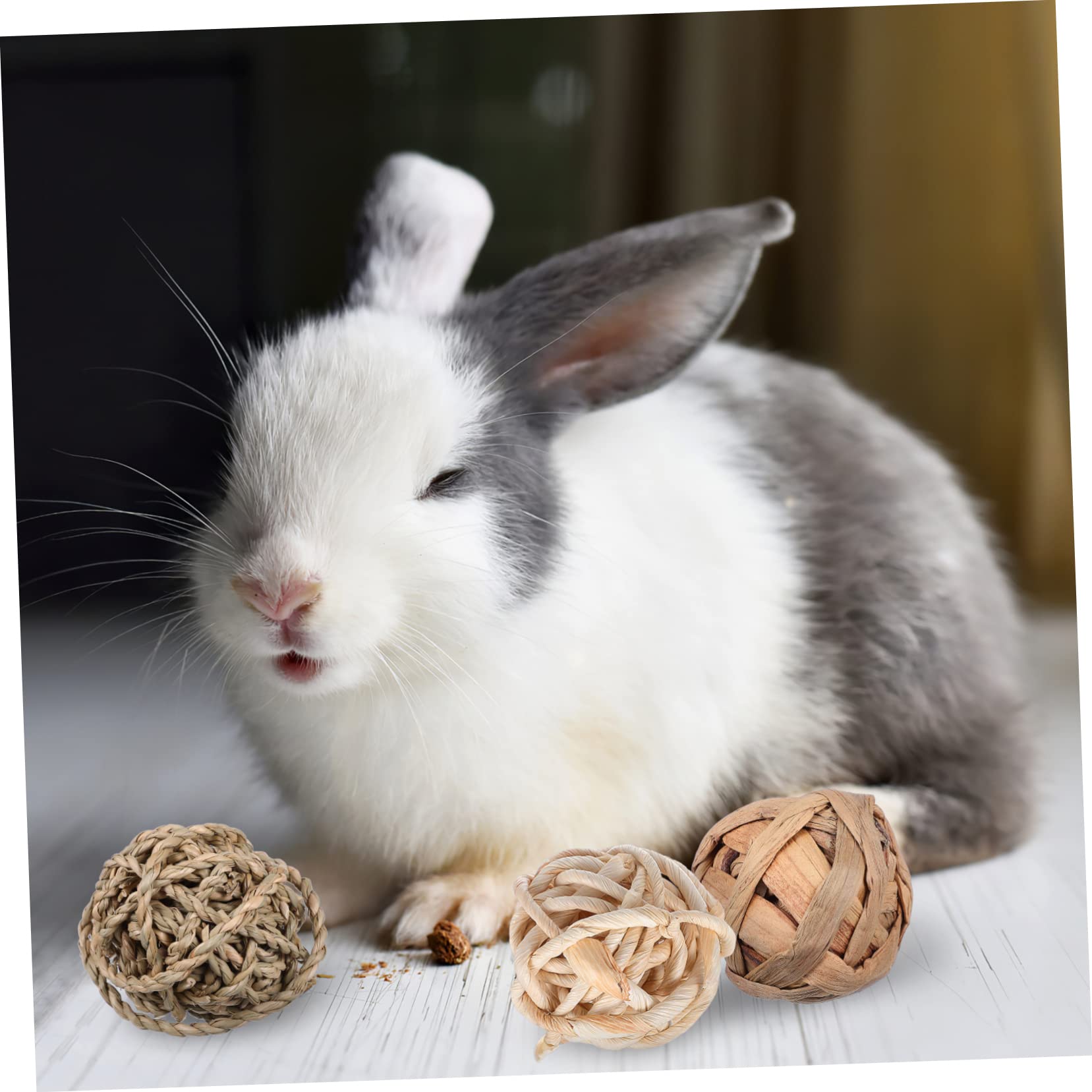 DOITOOL 2juegos Juguetes para Conejos Coloridos para Jaula Incluye Colgante Masticable y Bolas para Hámsters y Mascotas Pequeñas Accesorios para Jaulas De Roedores