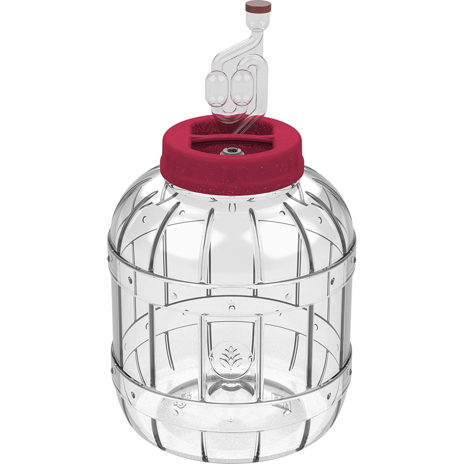 made in home - Contenedores de fermentación de plástico con punta de fermentación, para vino, cerveza, puré de Weck, globo de fermentación de 5 litros