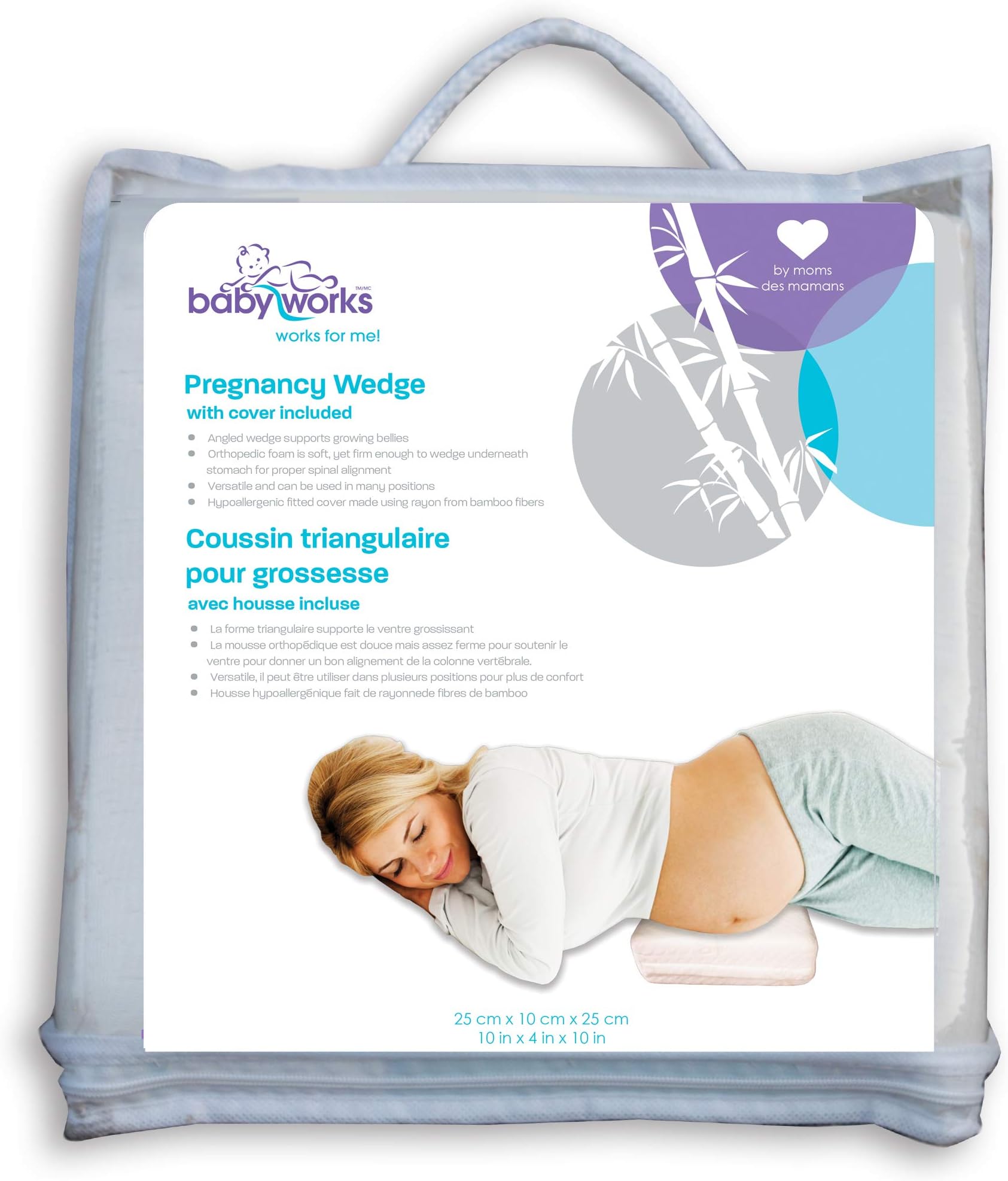 Baby Works Babyworks Pregnancy Wedge With Cover - White , Piece Of 1