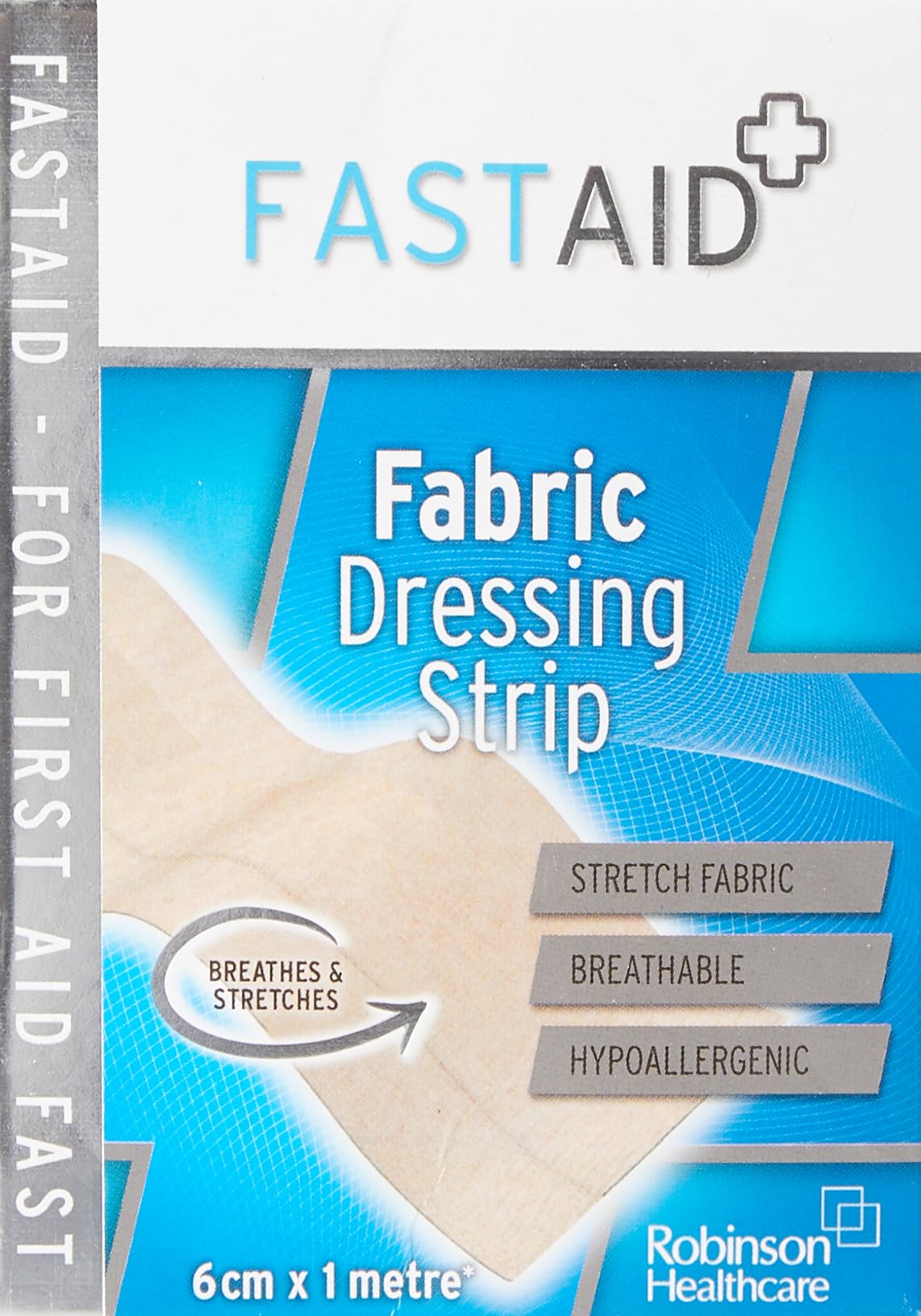 Fastaid+ Antibacterial Barrier Fabric Dressing Strip 6.3Cm X 1m, 4471
