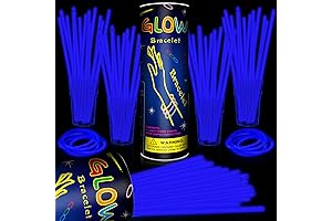 Glow Sticks Bulk, 200 Pack Luminescent 8" Blue Glow Sticks with 200...