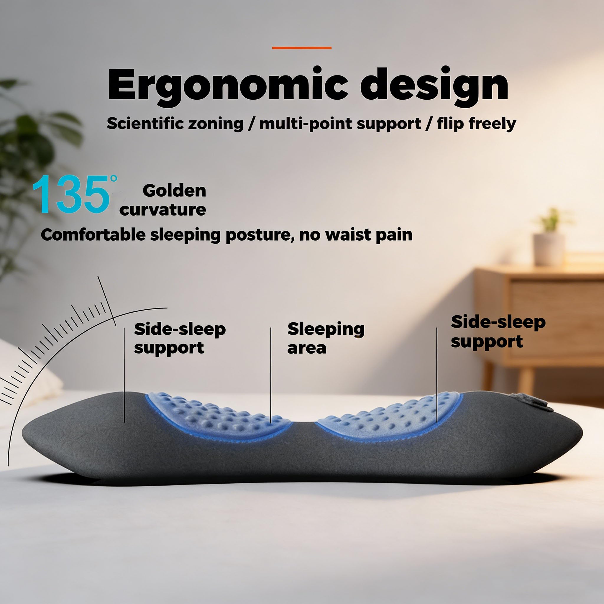 Vertofix 3-Zonen Tiefenwärme-Massagegerät, 2026 Upgrade Triple Method Massager - Traction Lifting Vibration Massages & Hot Compress, Rücken Massage Für Büro, Zuhause, Reise (A,Akku Version)