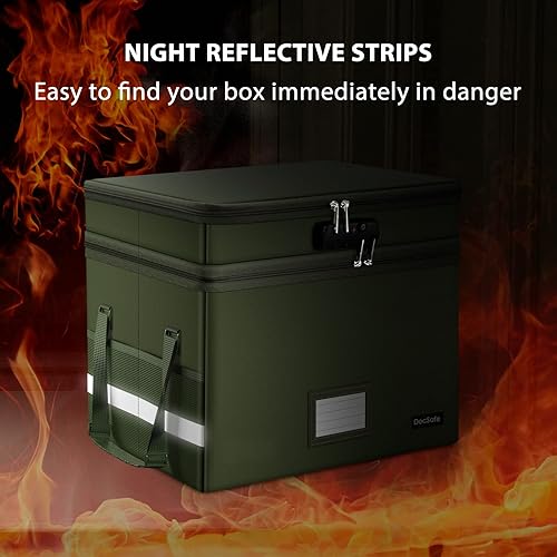 Miniatura 7 de DocSafe Caja de archivos con cerradura, caja de documentos ignífuga de varias capas, organizador de almacenamiento de archivos plegable con