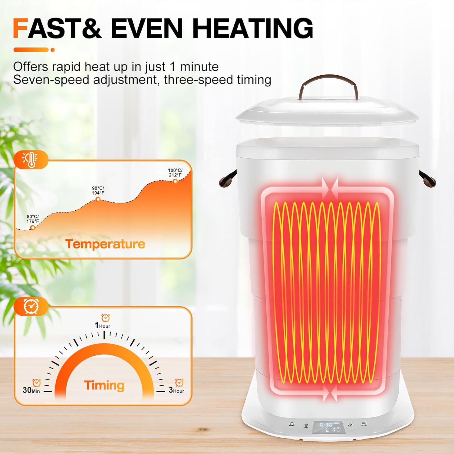 Large Towel Warmer for Bathroom - 27L Foldable Towel Warmer Bucket with LCD Display & Remote Control, Auto Shut Off, Fits Up to Two 40"X70" Oversized Towels, Bathrobes, Blankets, and More