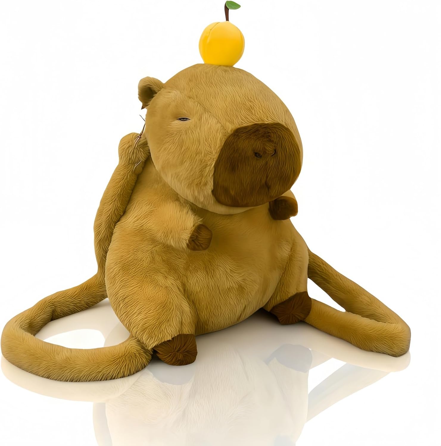 RYOLOY Cute and Stylish Capybara Backpack,Kawaii Stuffed Animal Capybara Backpack,Soft Capybara Plush Pillows Gifts for Kids Trendy Women.(large)