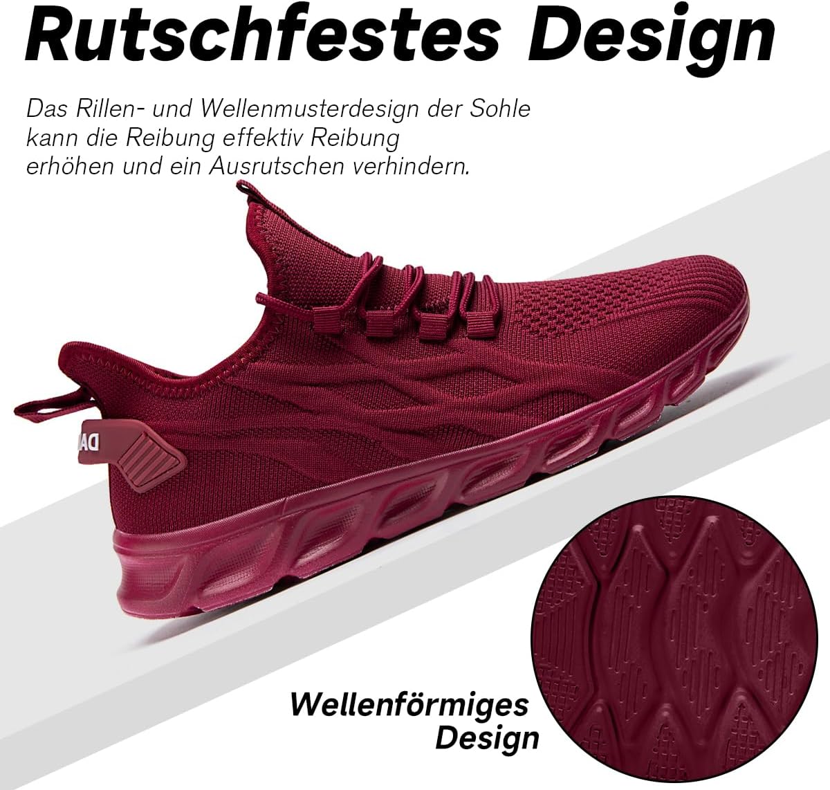 Women's Slip-On Outdoor Trainers, Lightweight and Breathable Sports Shoes, Everyday Leisure Shoes, Comfortable Shoes with Flat Sole for Road Running, Hiking, Training image 4