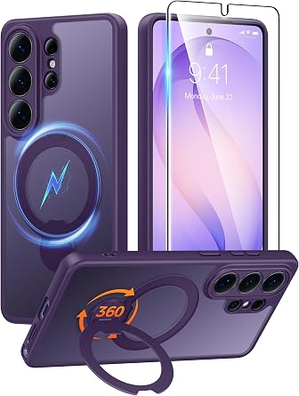 FNTCASE for Samsung Galaxy S26 Ultra Case with 360 Spin Magnetic Stand