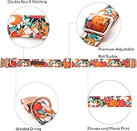 Vista 2 de Lionheart glory Collar de perro floral de alta calidad, collar de primavera para perro, ajustable, resistente, para perros pequeños