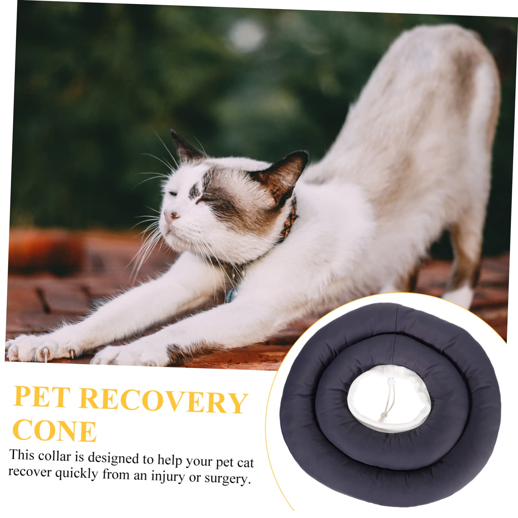 POPETPOP Collar Elástico para Mascotas (2 Unidades) Cono De Gato Material Talla L