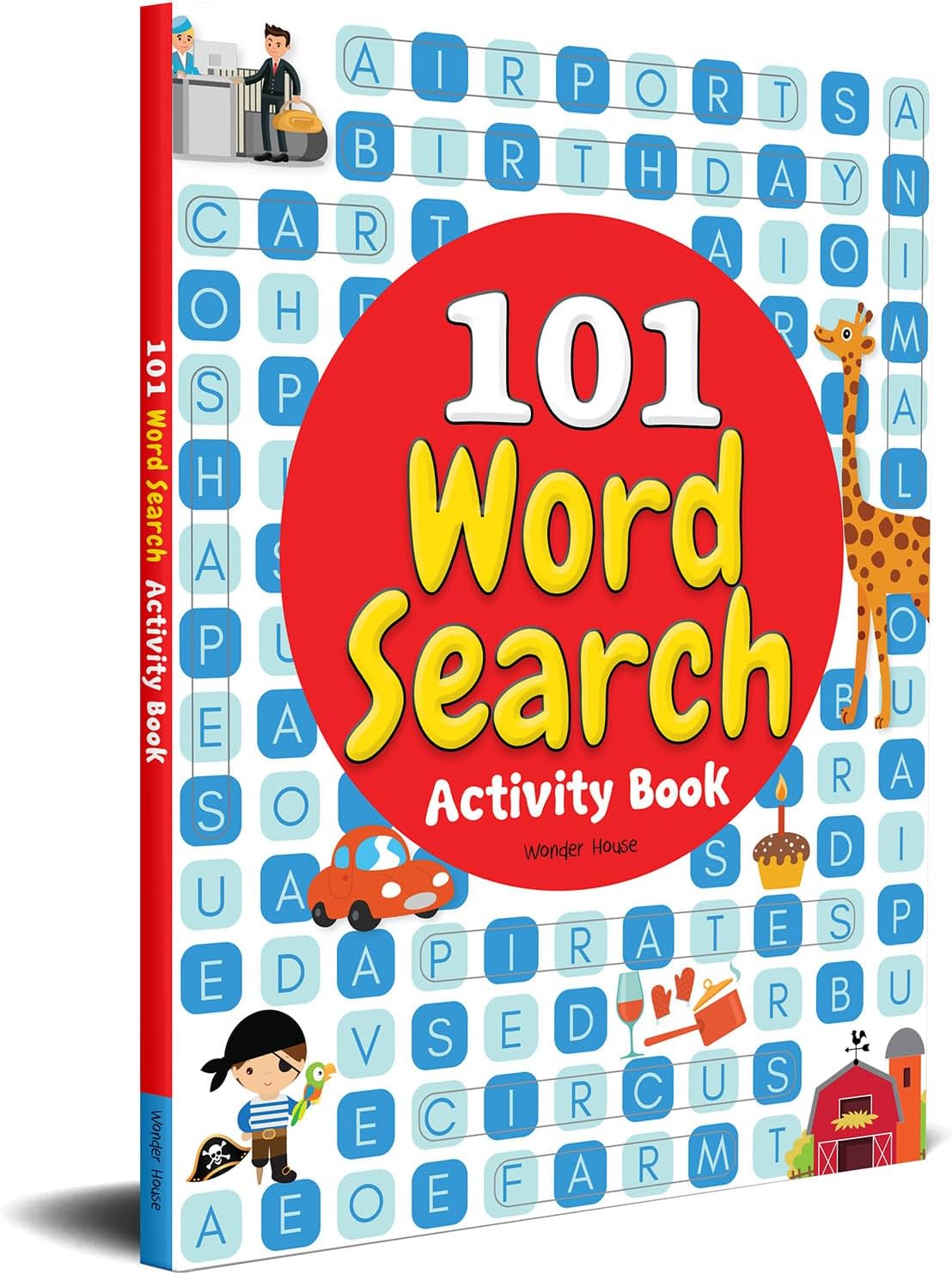 101 Word Search Activity Book: Large Grid Word Search Puzzles for Kids With Attractive Illustrations I Ages 3-6 I Vocabulary building I Learn new Words I Motor Skills improvement I 4 Hours of fun
