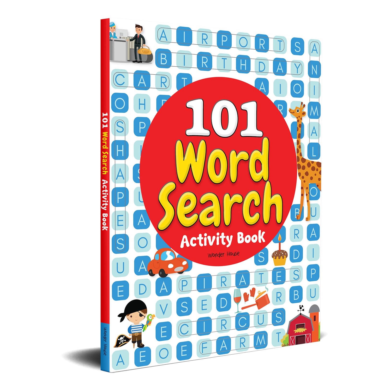 101 Word Search Activity Book: Large Grid Word Search Puzzles for Kids With Attractive Illustrations I Ages 3-6 I Vocabulary building I Learn new Words I Motor Skills improvement I 4 Hours of fun
