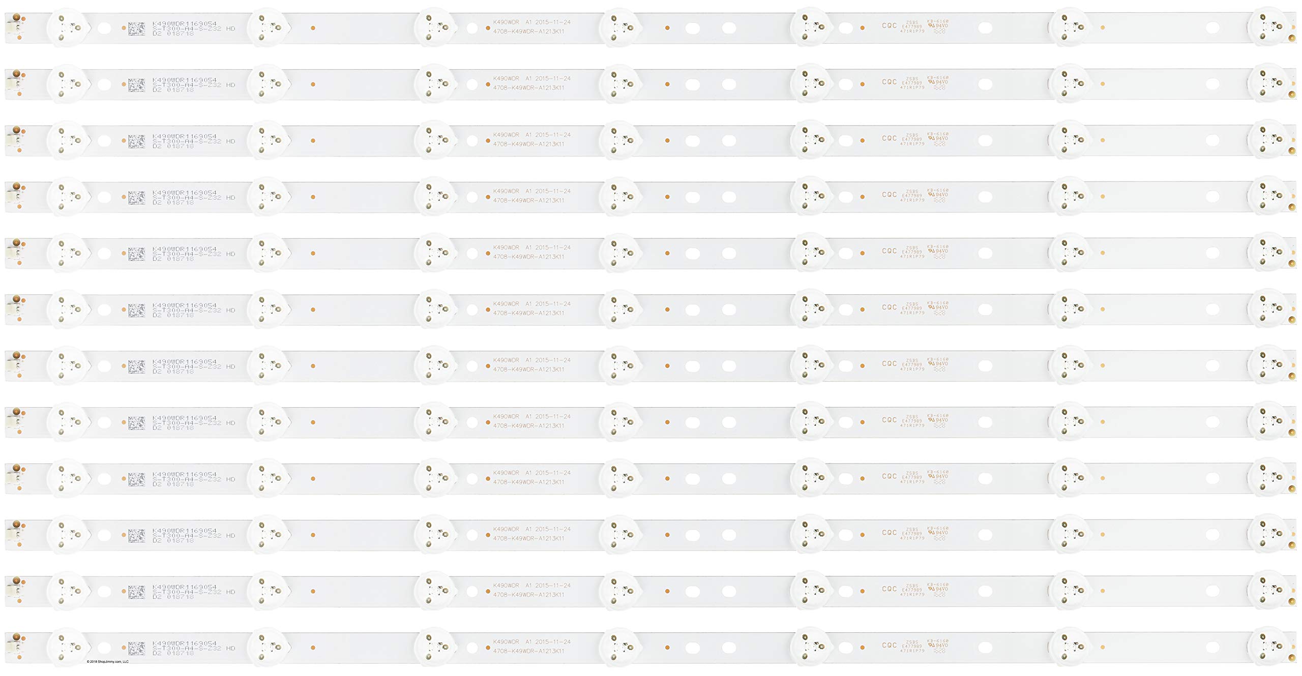 ShopJimmy 4708-K49WDR-A1213K11 LED Backlight Strips (12) 49L621U New