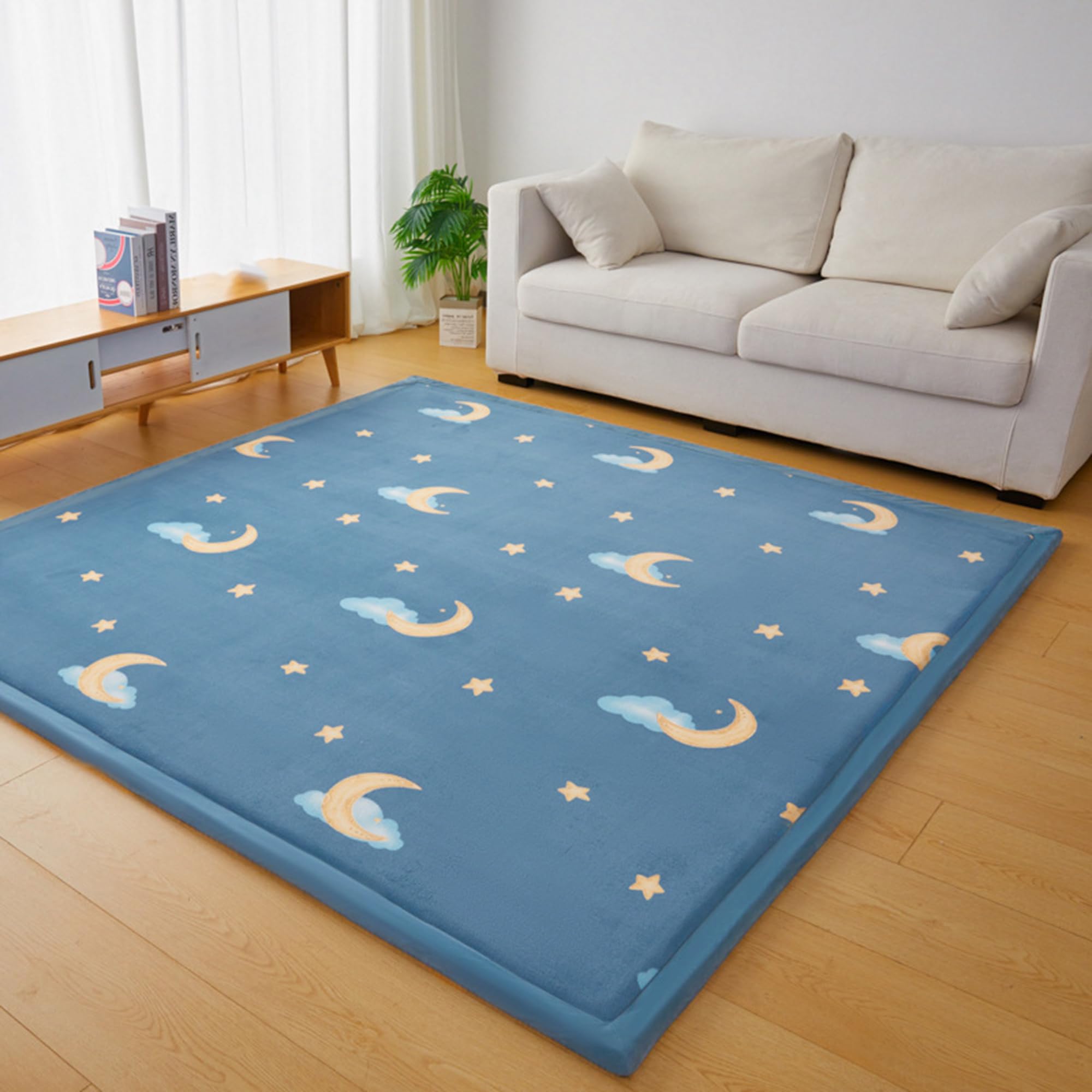 Tapis de chambre en peluche douce 200x280 pour un coin lecture douillet