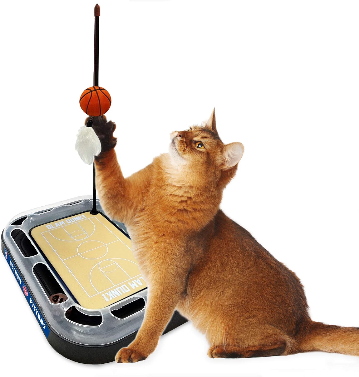 Pets First Detroit Pistons Basketball Cat Scratcher Toy 14 x 11