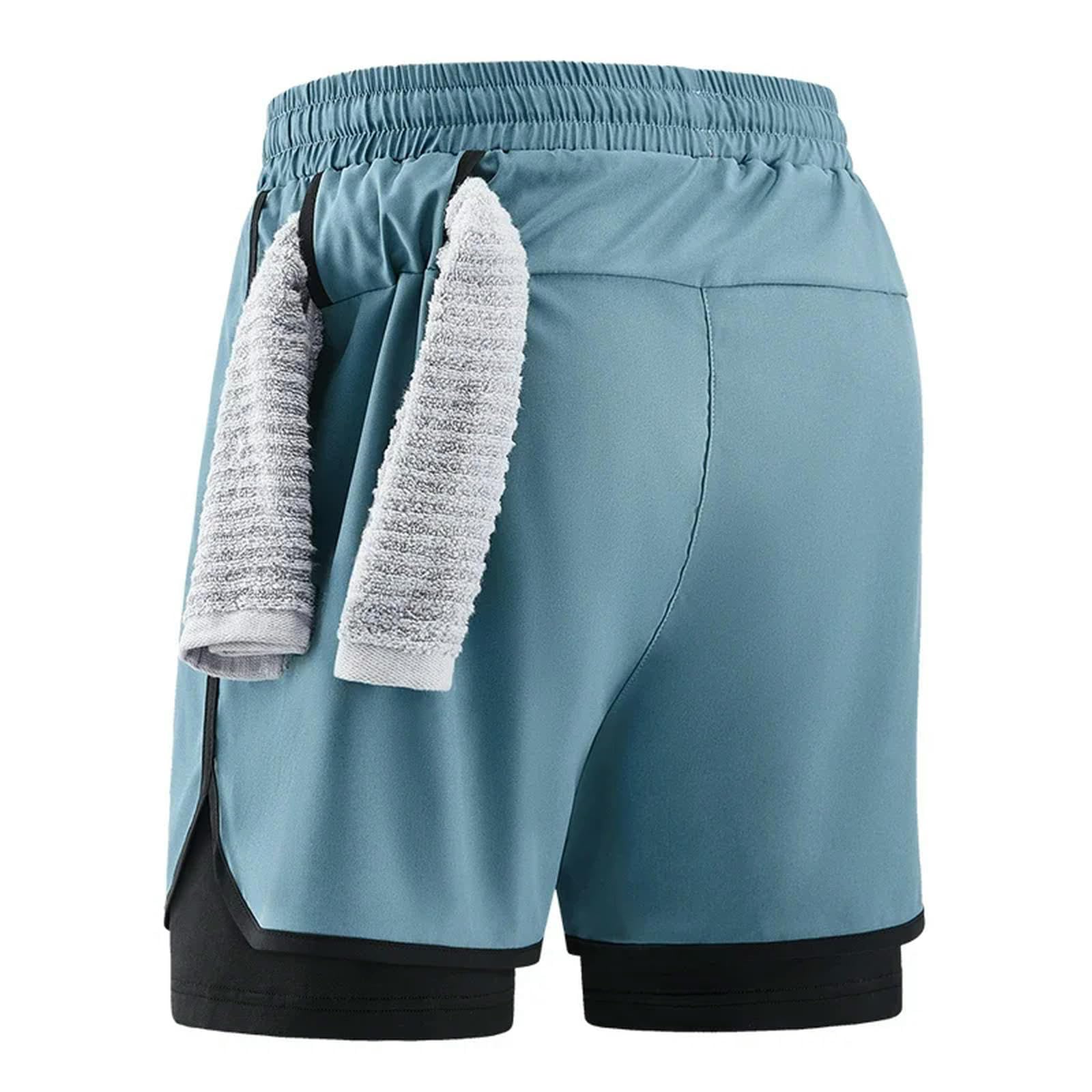Short homme camouflage bleu brouillard en taille XXL pour le fitness d'été