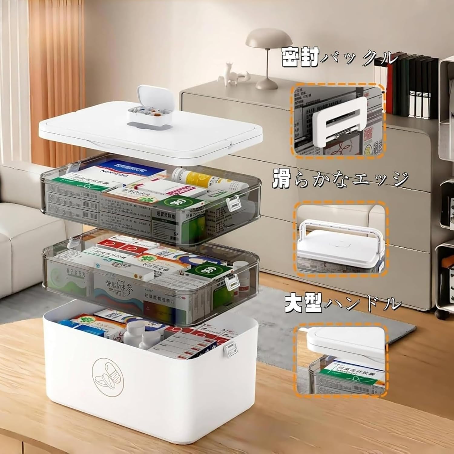 薬箱 救急箱 おしゃれ 拡大 超大型 大容量 2層 3層 仕切り セパレートタイプかわいい 薬収納 薬入れ 小物入れ 医療箱 裁縫箱 応急ボックス 収納ケース  家庭用 会社用 旅行用 車載用 災害用 白 救急箱、薬品キット、防水防塵収納ボックス、工具箱、家庭用車用薬箱、多層薬 ... おしゃれ 拡大 超大型 大容量 2層 3層 薬箱 救急箱 仕切り セパレートタイプかわいい 薬収納 薬入れ 小物入れ 医療箱 裁縫箱