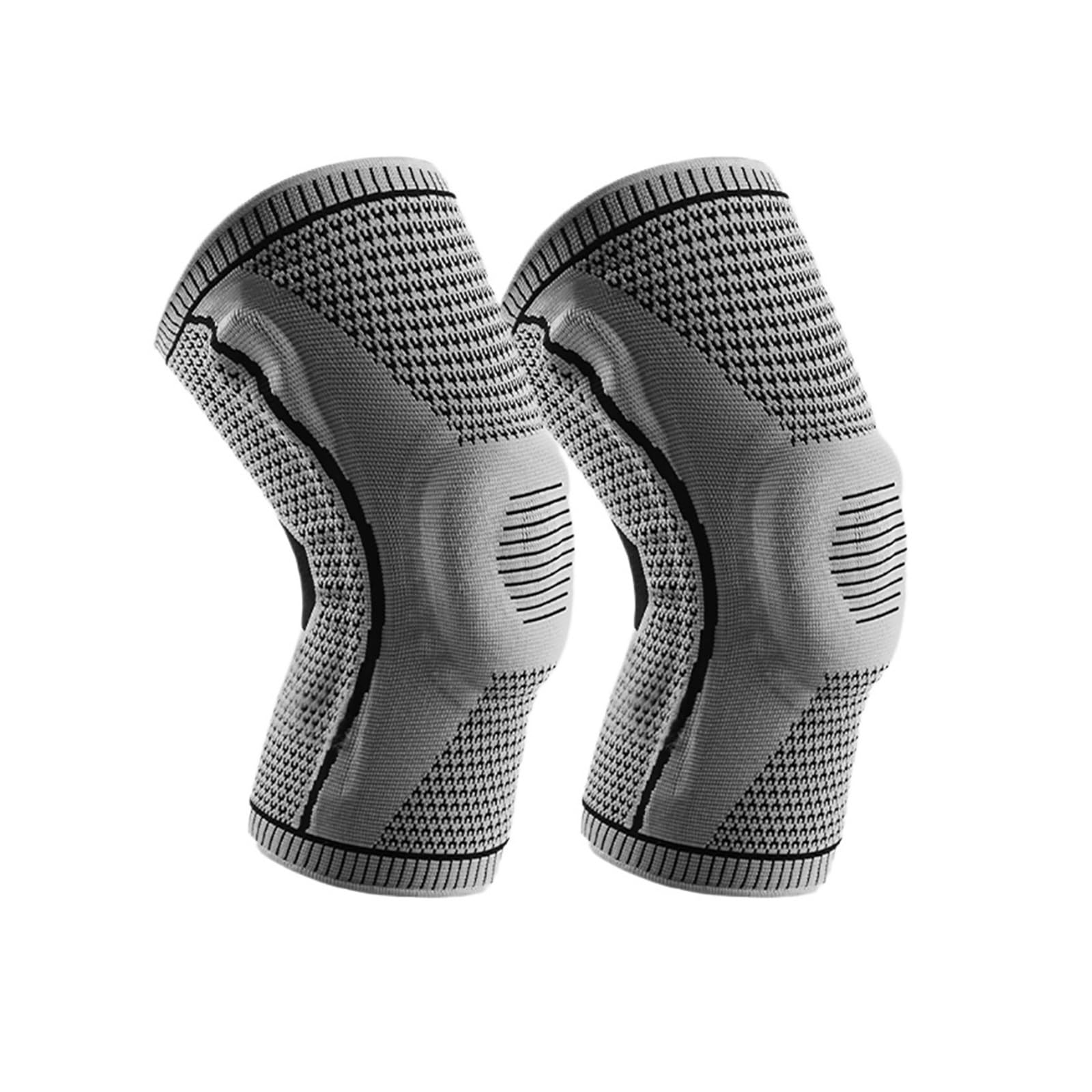 MRKU Genouillères de Sport antidérapantes, Maintien et Protection, Sangle Demi-pièce, Protection rotulienne et ménisque Interne, en Silicone, Compression, orthèses de Sport, Basketball, Course à Pied