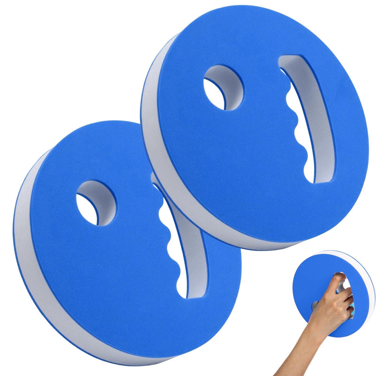 Hiemible Water Exercise Discs Hand | Hand Held Foam Resistance Weights - Water Exercise Equipment - for Children Men Athletes Adults Pool Aquatic Swimming Workout Fitness Training