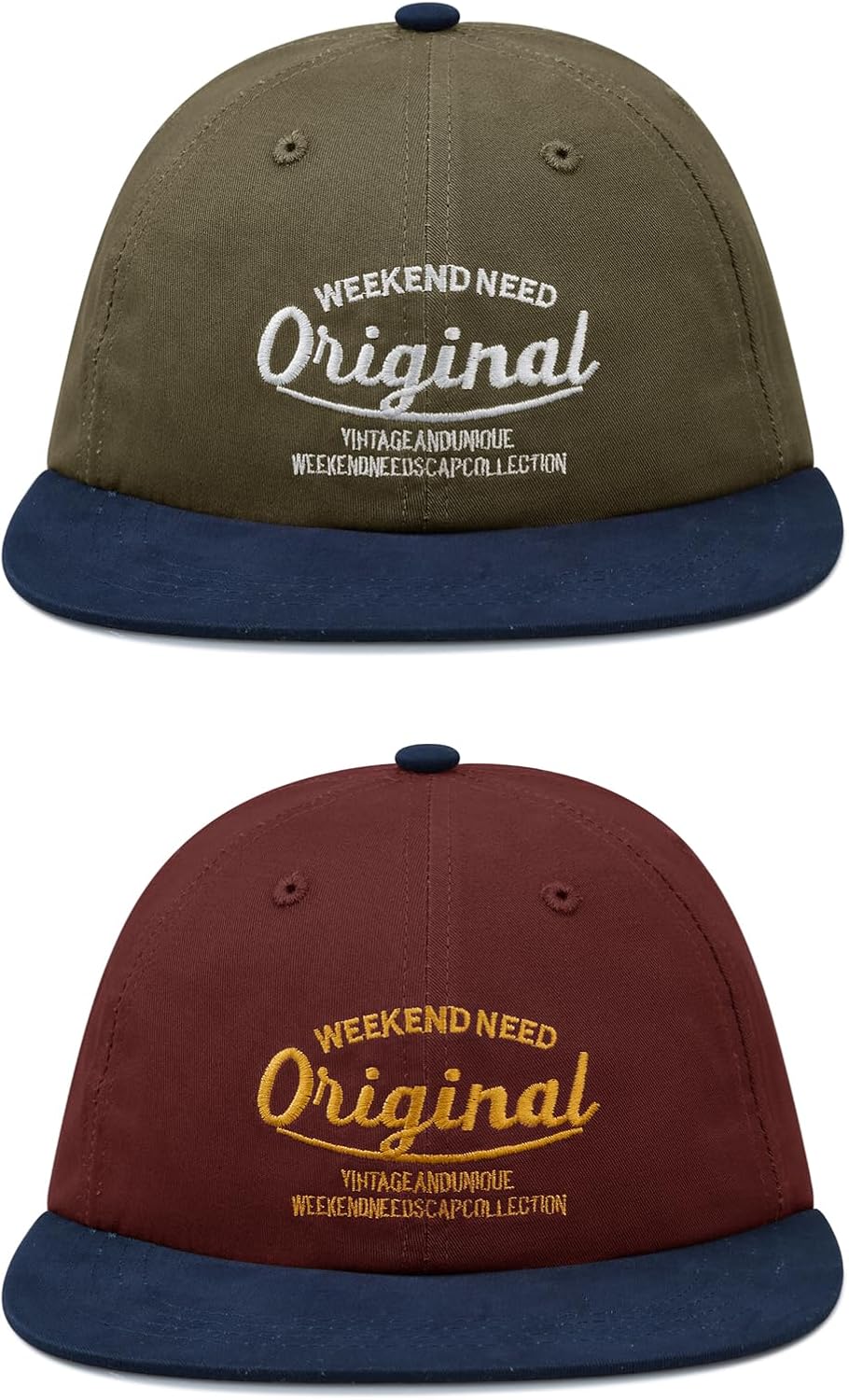 Clakllie Flat Bill Baseball Cap Snapback Trucker Hat Steet Casual Hip Hop Cap Breathable Runner Cap Vintage Low Profile Hat - Image 8