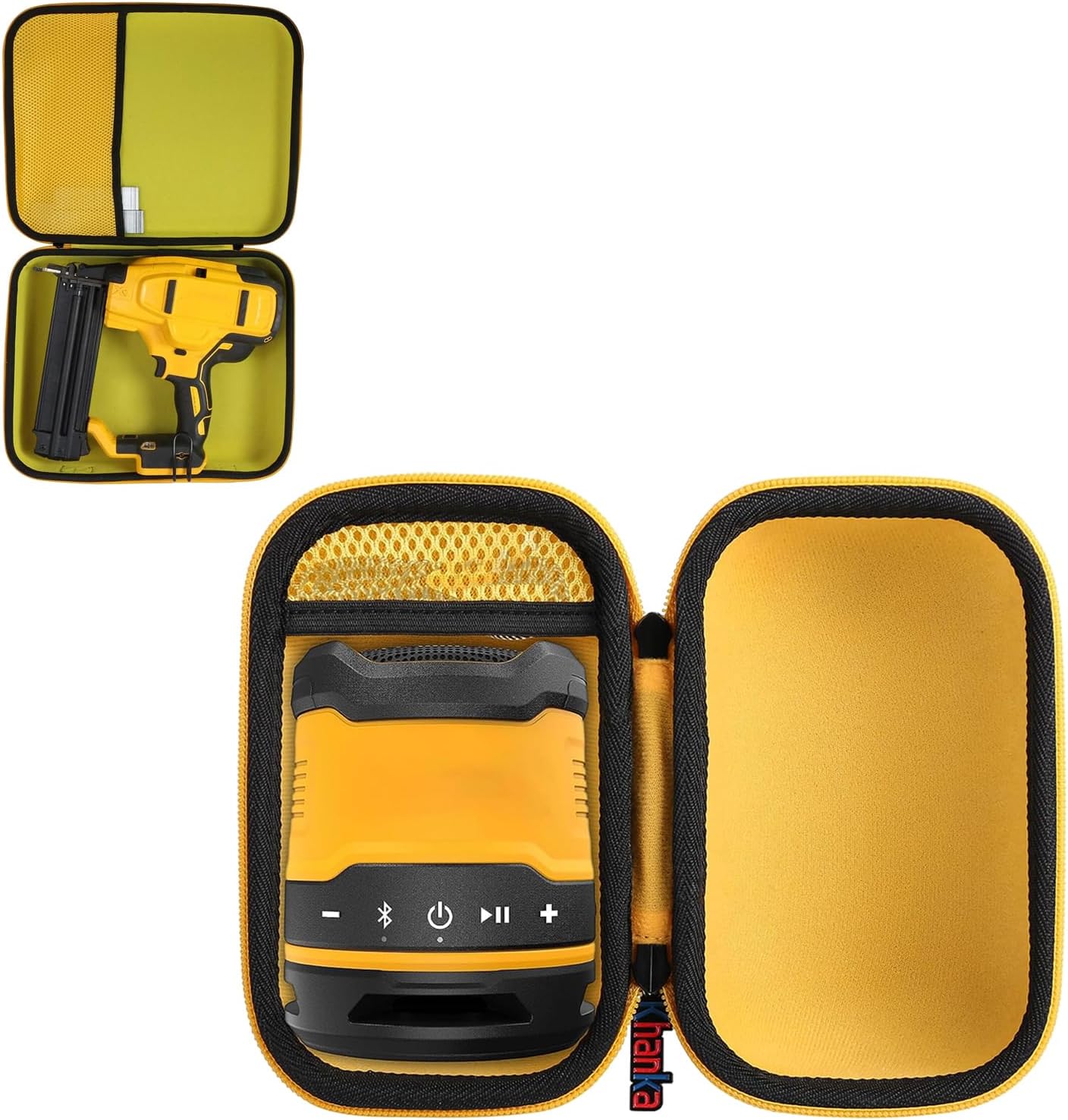 khanka Hard Case for DEWALT Jobsite (DCR008) USB-C + Hard Case for DEWALT 20V MAX Cordless Brad Nailer Kit 18GA (DCN680B)