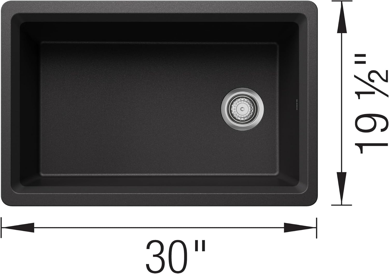 Blanco Inteos 30" Undermount Single Basin Granite Composite Kitchen Sink with Colander and Cutting Board