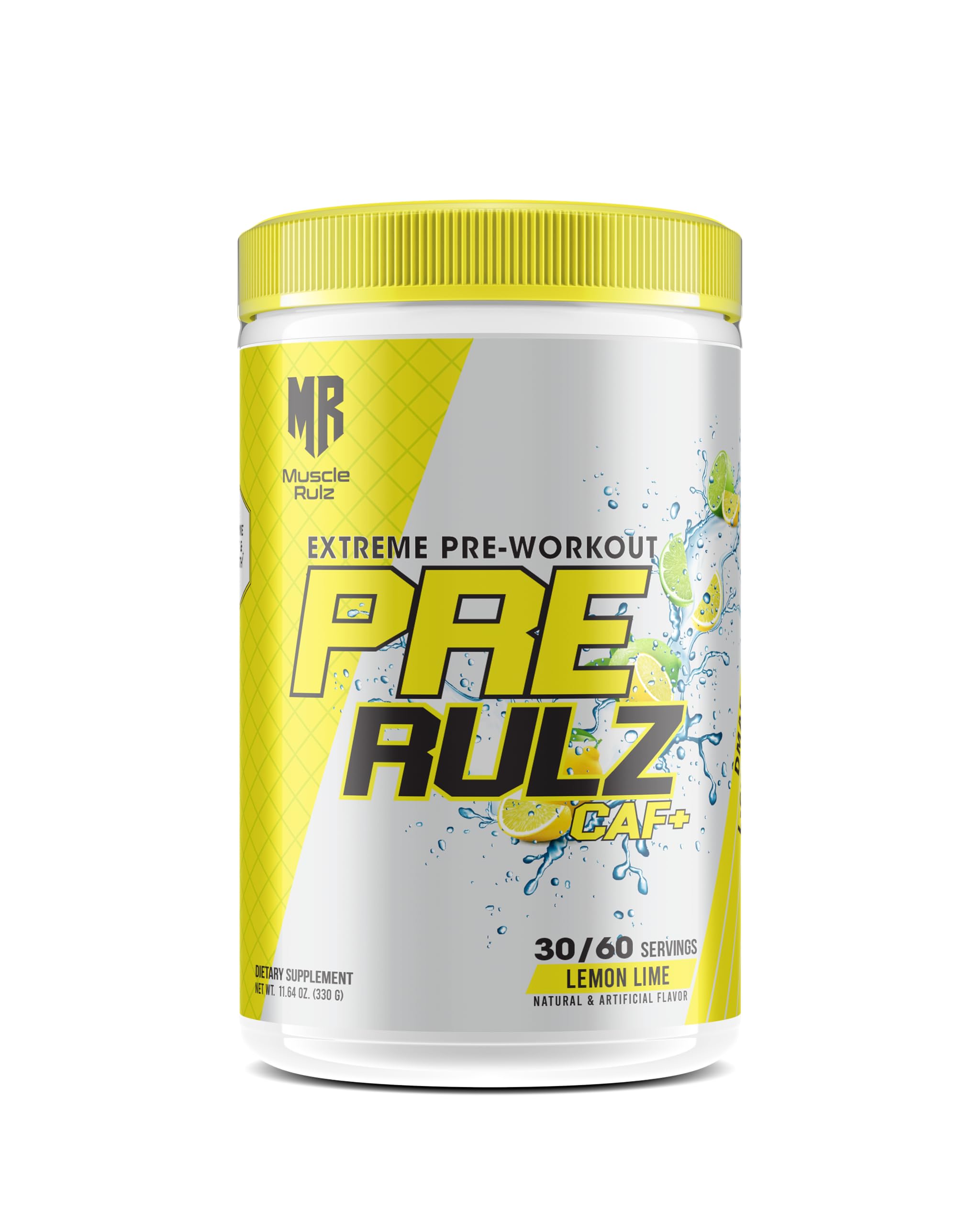 MUSCLE RULZ PRE RULZ Pre-Workout Available in 30/60 Servings (Half/Full Scoop) Amplify Energy, Enhance Focus, and Boost Endurance (Lemon Lime)