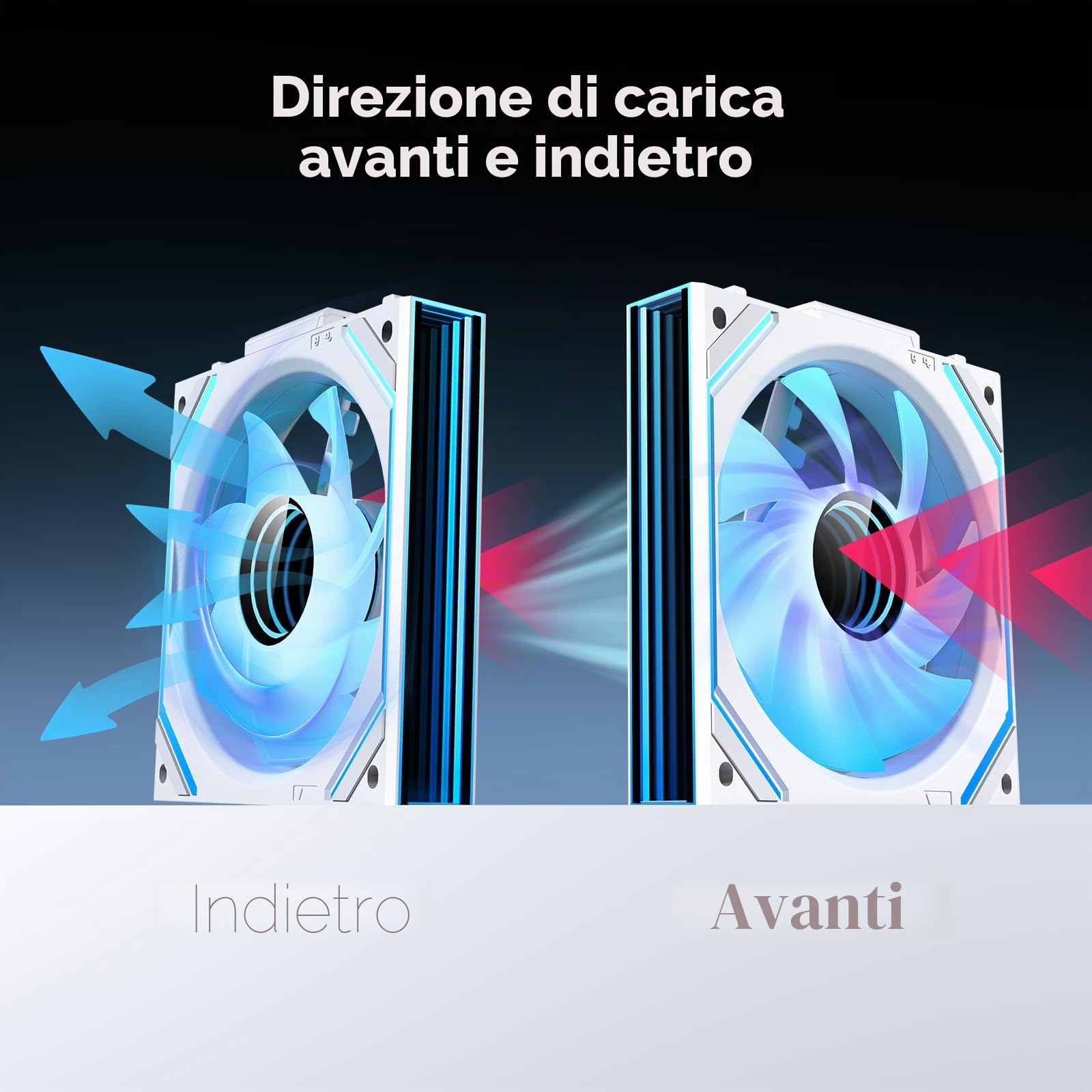 Tzmrit Interstellar-V2 Uni Ventola con effetto specchio infinito, RGB, ARGB e modulazione PWM, 120 mm, bianco