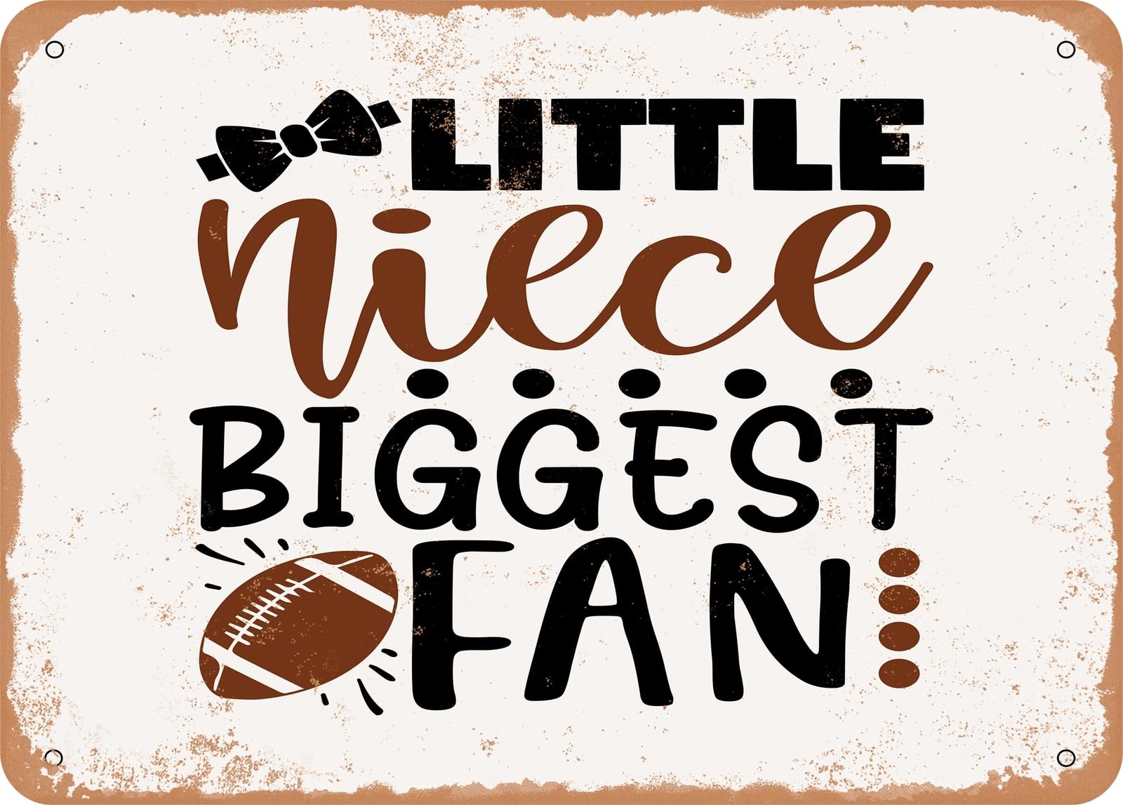 Miaomansenstore Metal Sign - Little Niece Biggest Fan - Vintage Look Sign Home Decor