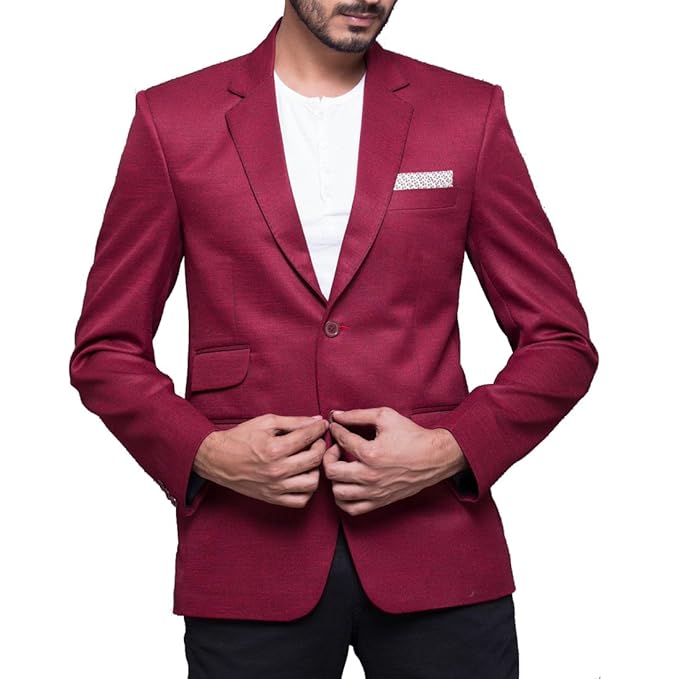 maroon blazer suit