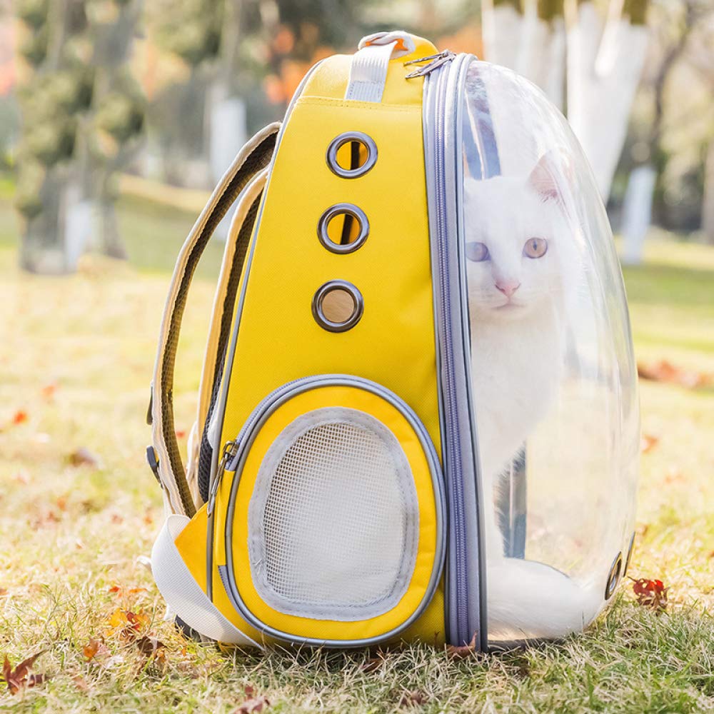 ZZAI Bolso Panorámico Transparente para Mascotas - Bolso Space Bag Dog Cat out - Mochila De Cabina Portátil