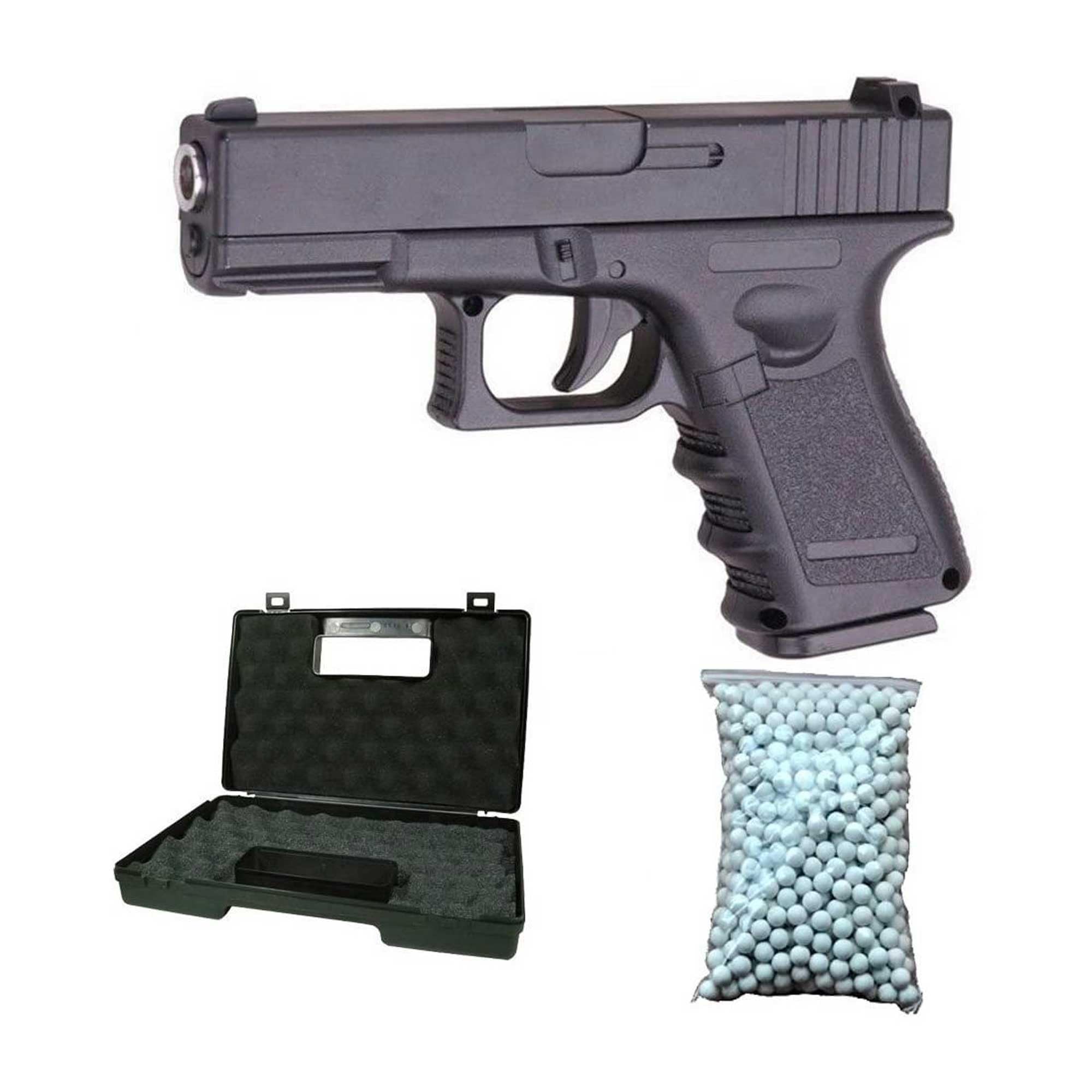 Pack Airsoft Pistolet modèle Galaxy G.15 à Ressort/Entièrement en métal/Puissance 0.5 Joule/livré avec Accessoires