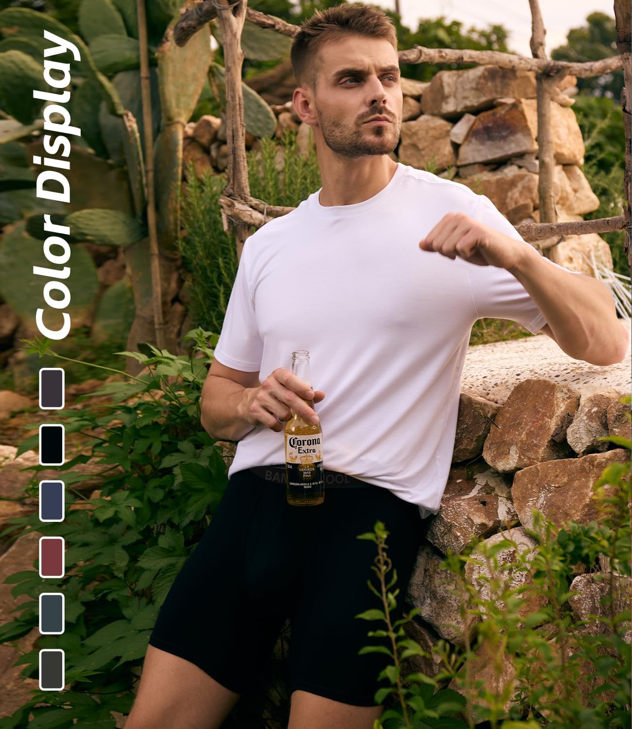 BAMBOO COOL Men's Underwear Breathable Boxer Briefs with Fly Moisture-Wicking Lightweight Underwear 7-Pack - Image 5