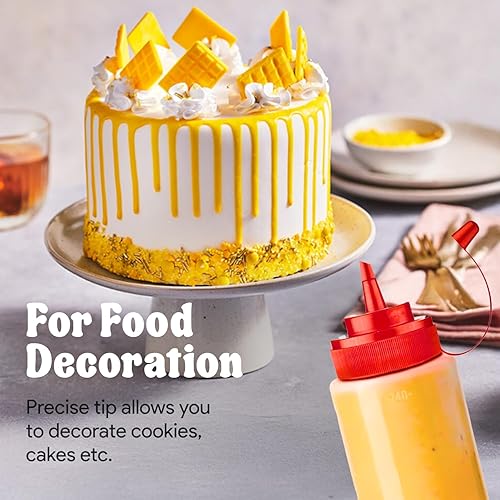 Miniatura 4 de Botellas de condimento Norcalway de 12 onzas para salsas - Botellas de chorro a prueba de fugas para aceite, jarabe, aderezo - Paquete de 3