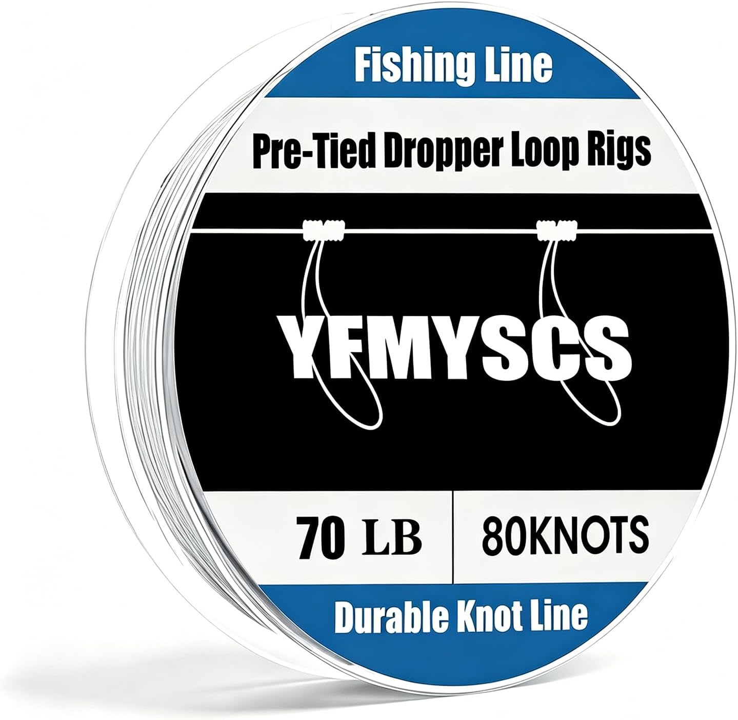 Pre-Tied Dropper Loop Rigs,Fishing Line Spool, Loops About 12 Inches Apart with 3.5 Inch Loop Size. Perfect for Saltwater & Freshwater Fishing