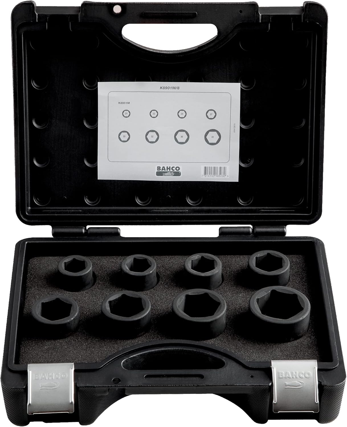 Bahco K8901Z/8 Impact Socket Set, Black, 3/4Inch Tools