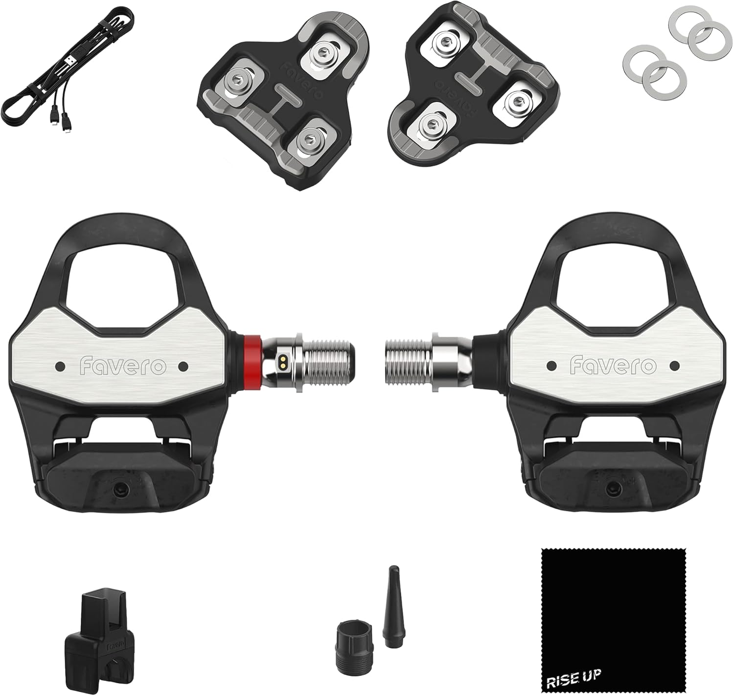 Favero Assioma PRO RL-1, Single-Sensing Side Pedal Based Look Keo Compatible Road Cycling Power Meter, Bluetooth and ANT+ Connectivity for Bike Computers, Cycling GPS Units, & Smartphones